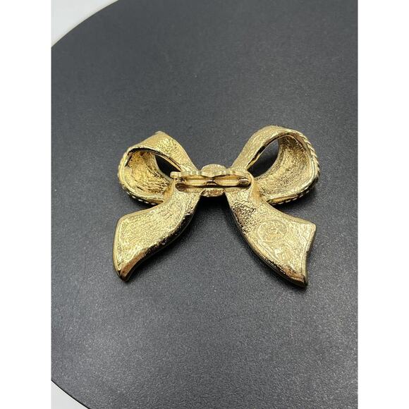 Kenneth Jay Lane for Avon Black Enamel Bow Pendant Enhancer‎ Clip Earrings Set - Picture 16 of 16